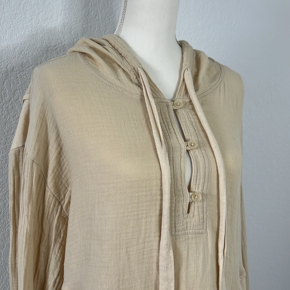 Urban Outfitters Out from Under Cotton Gauze Sahara Pullover Hoodie Size Medium - Picture 7 of 15